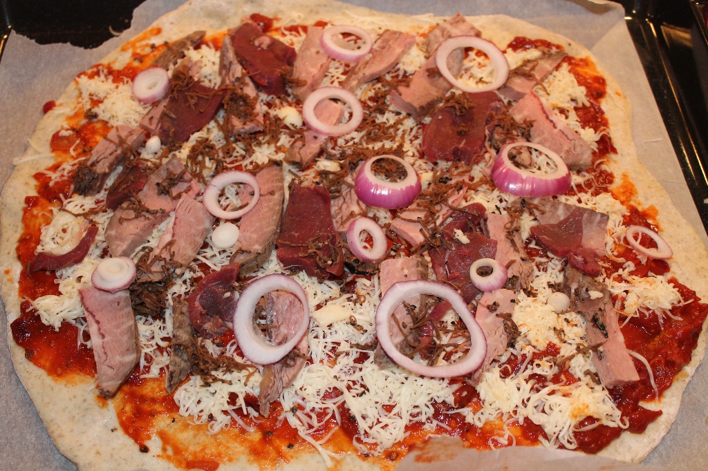 Reste-pizza med kød og trøffel - Luksus stop spild af mad.