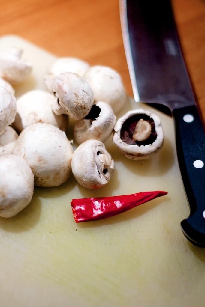 Hjemmelavet ravioli med svampe og ricotta.