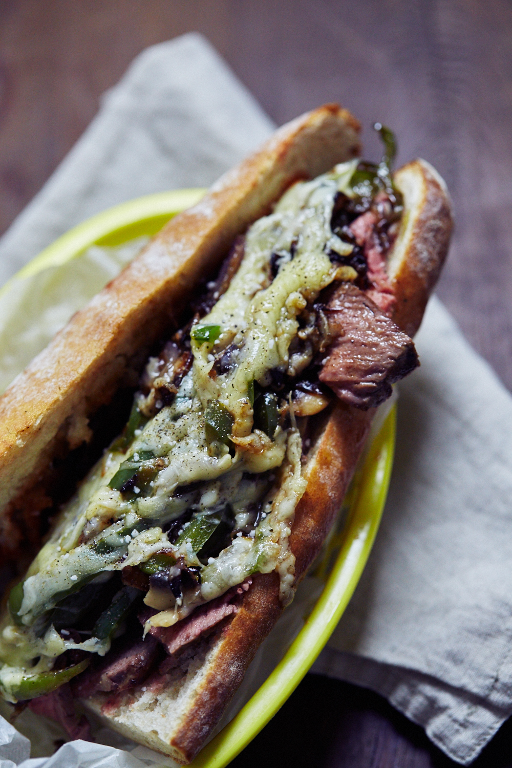 Philly cheese steak sandwich - Stop spild af mad.